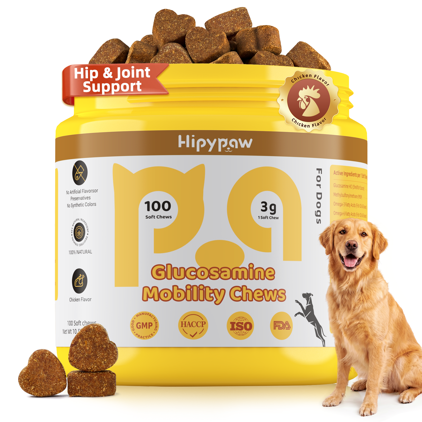 Hip & Joint Support Soft Chews with Glucosamine & Chondroitin