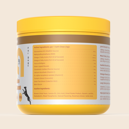 Hip & Joint Support Soft Chews with Glucosamine & Chondroitin—Chicken Flavor