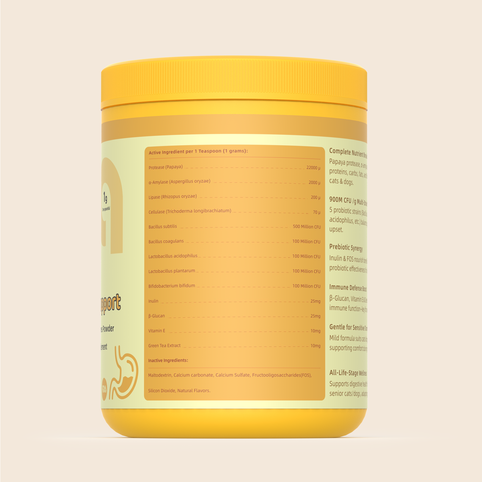 Probiotic Powder for Dogs & Cats – Gut & Digestive Health——8.78 oz