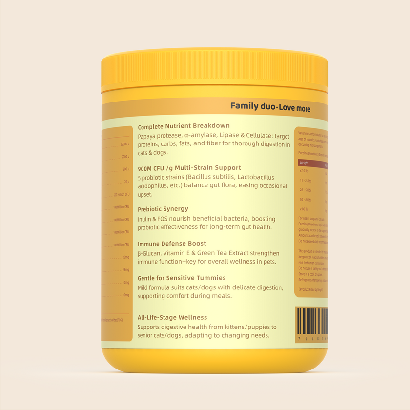 Probiotic Powder for Dogs & Cats – Gut & Digestive Health——8.78 oz