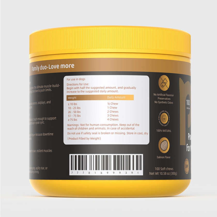 Muscle Builder & Performance Soft Chews—Salmon Flavor