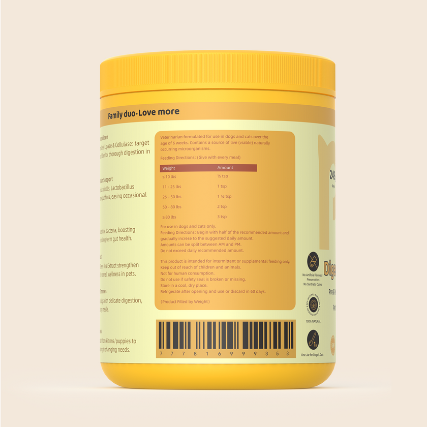 Probiotic Powder for Dogs & Cats – Gut & Digestive Health——8.78 oz