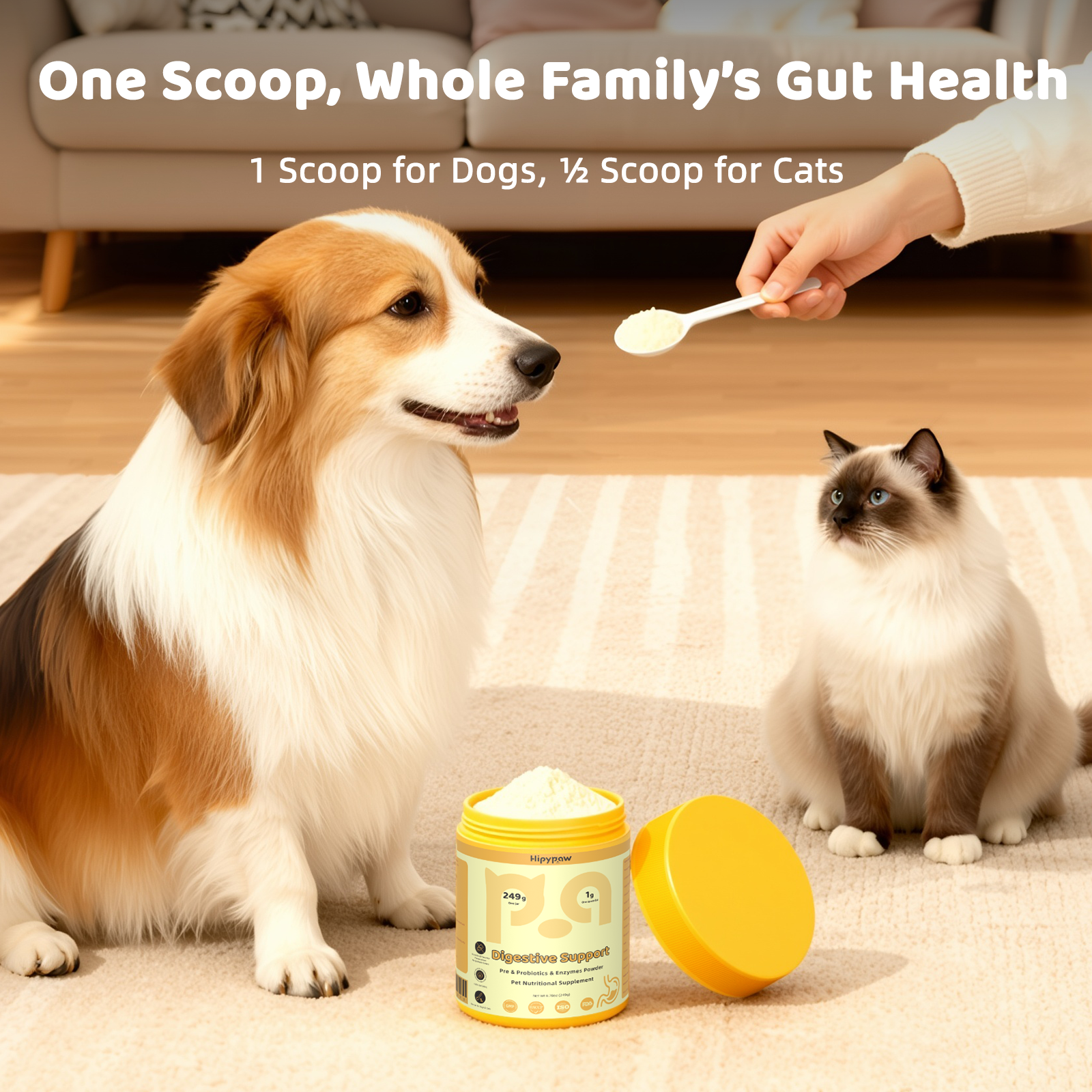 Probiotic Powder for Dogs & Cats – Gut & Digestive Health——8.78 oz