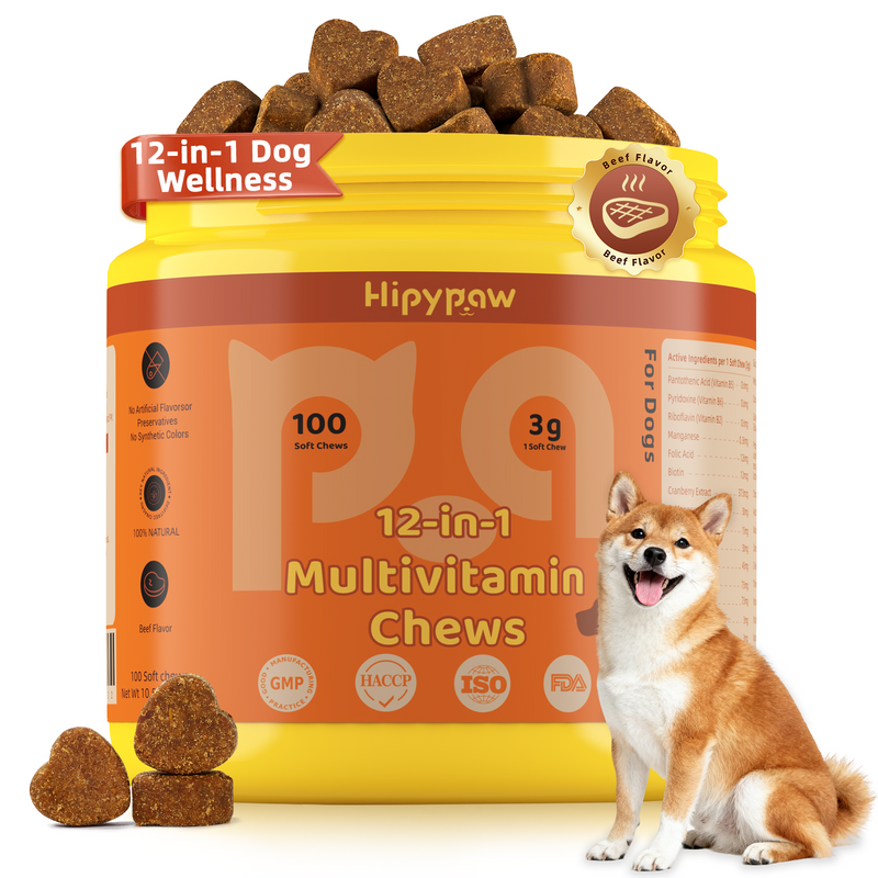 Multivitamin 12 all in one  Treats for Dogs—Beef Flavor